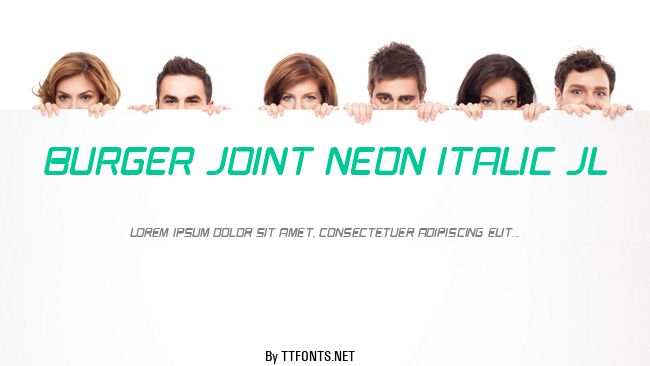 Burger Joint Neon Italic JL example